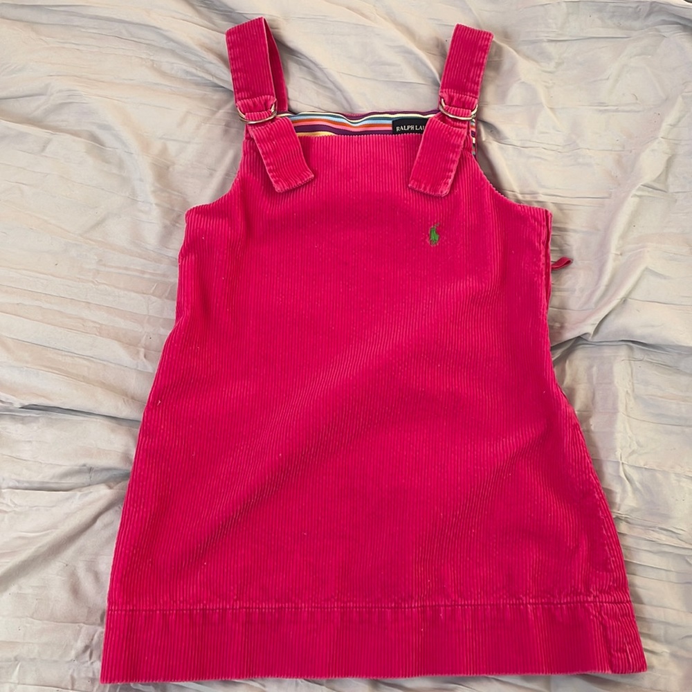 Ralph Lauren Girls Corduroy Overall Dress